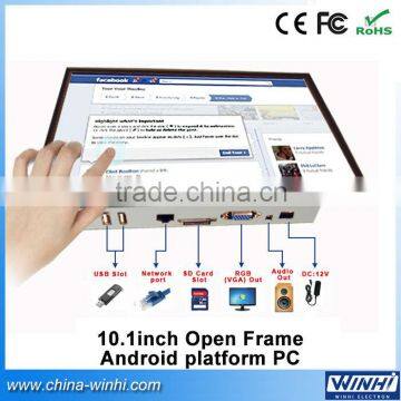 10 Inches WiFi Digital Signage Open Frame LCD Monitor Android smart PC Touch Screen Display Marketing Advertising Screen