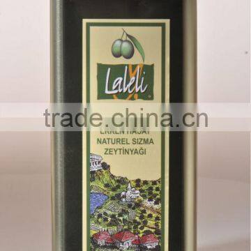 HIGH QUALITY EXTRA VIRGIN EARLY HARVEST OLIVE OIL by LALELI ( PRODUCED IN TURKEY ) ( 5 Liter Tin - Can )