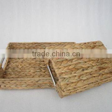 ECO FRIEND WATER HYACINTH TRAY FOR SERVING, 100% HIGH QUALITY HANDMADE TRAY FROM VIETNAM