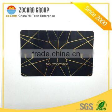 Custom CR80 Golden Number Plastic Cards