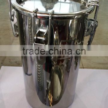 10L 20L stainless steel bucket with lock ring lid for chemical