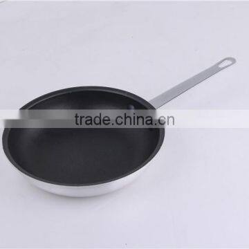 Chinese Sanded Outside Aluminum Flared Rim Non-Stick Frying Pan