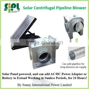 SUNNY Ventilation New Type Centrifugal Blades DC Ceiling Air Exhaust Fan Double Inlet Solar Air Blower Fan photo-2