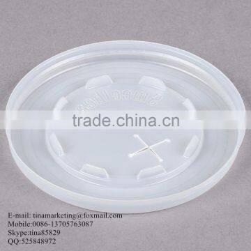 Custom High-Quality Polystyrene Translucent Flat Plastic Lid With Straw Slot for Paper Cup photo-6