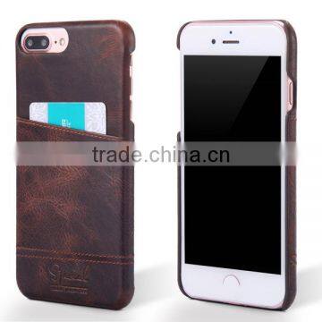 Retro Leather Phone Case With Card Slot Back Cover For IPhone 6/6s/7/7 Plus photo-3