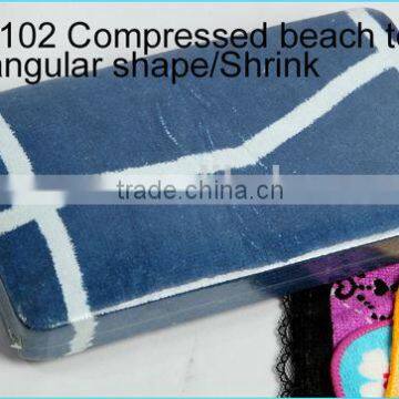 Compressed Magic Beach Towel Square Shape