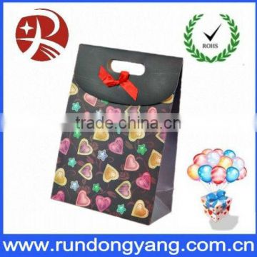 Recyclable colourful printing paper gift bag for wedding