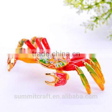 Creative Jewelry Boxes Wholesale Metal Jewelry Box Crab Figurine photo-6
