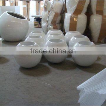 FO-186 Round Shape Fiberglass Flower Planter for Decor photo-6