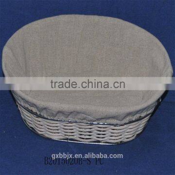Woven Metal Wire Basket With Liner