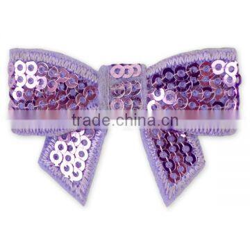 Kids boutique hair accessories sequin bows 4.5 cm wide lavender green red bow DIY