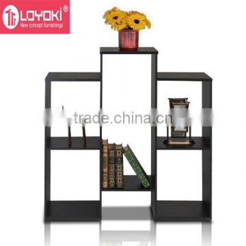 Staggered Cube Bookcase with 6 Shelves original design display shelf home furniture wood book rack