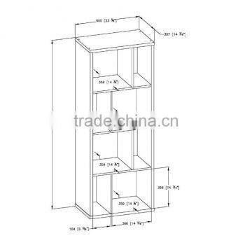 Hot Sale Wood Cube Storage Shelf Easy Assembly Collection Bookcase 4 Tiers Multifunction Bookshelf Wholesale photo-6