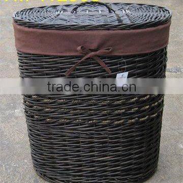 100% handmade willow laundry basket hamper
