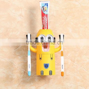 2017 hot new trending products minions automatic toothpaste dispenser plastic cartoon kids toothbrush holder