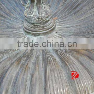 Pedestal Shape With a Woman Holding a Pitcher Bronze Fountain photo-2