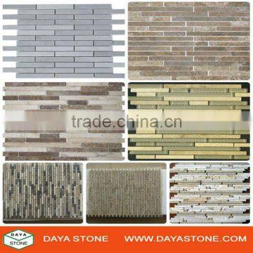 stone brick mosaic tile strip