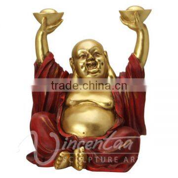 China factory direct sales religious bronze happy buddha chinese god statue