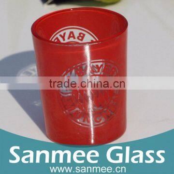 103ml High Quality Printed Glass Candle Containers Wholesale Glassware