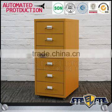 Under desk small drawer cabinet metal drawer cabinet 6 drawer mobile pedestal cabinet