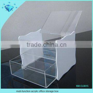 Customize 3 Layer Clear Acrylic Drawer Boxes Waterproof photo-5