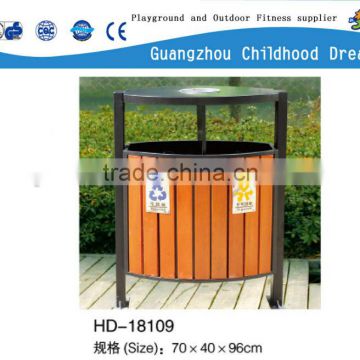 (HD-18109)Outdoor wooden dust bin trash can manufacturers