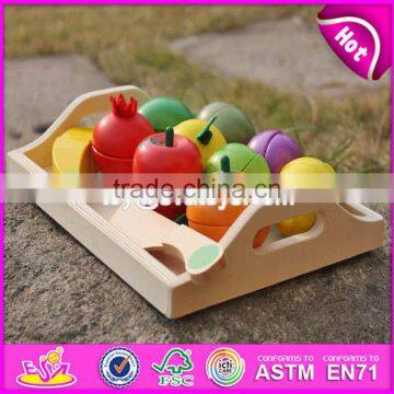 Pretend Play Kitchen Toys Wooden Cutting Fruit Set for Children W10B185 photo-4