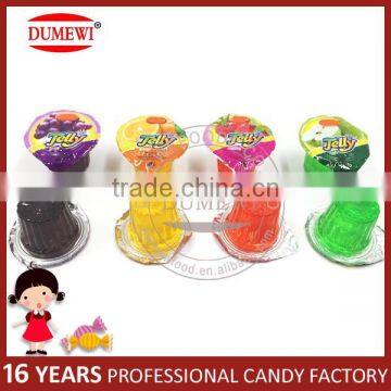 15g Assorted Fruit Flavor Striped Jelly Cup Mini Cup Jelly photo-2