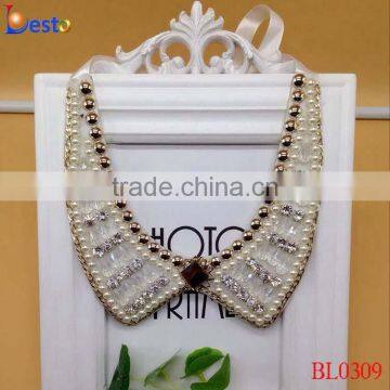 Wholesale bead vestment collar neckline trim for lady dress