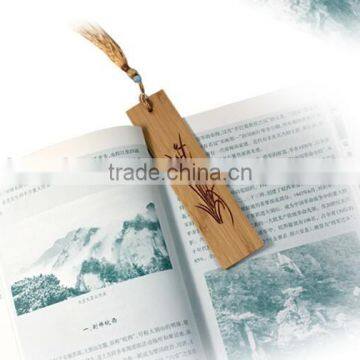 laser engraved promotional bamboo bookmark