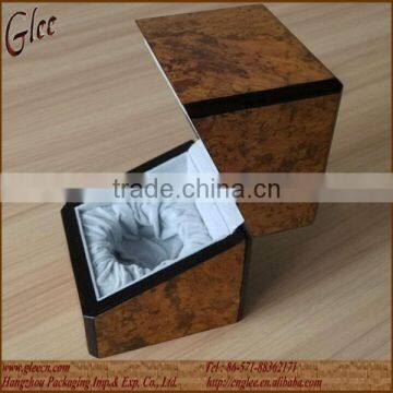 Double colors wooden packaging box for perfume bottle