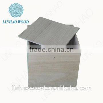thick board wooden packaging box with lids,simple disign wooden storage box