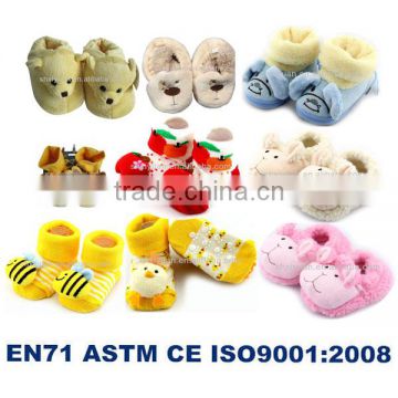 cute stuffed plush baby slipper baby socks