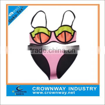 Custom Womens Latest Design Bikini Made Of Neoprene Fabric