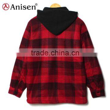 Wholesale Plaids Winter Men Polar Fleece Promotion Jacket Stock photo-2