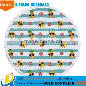 2017 Factory Direct Sale Latest Type Ready Stcok 100% Cotton Round Beach Towel photo-6