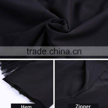 2017 Fashion New Design Autumn Black Long Sleeve Elegant Latest Casual Dress Designs photo-6