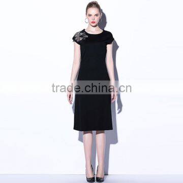 Laser Cut Dress Women Layered Top Keyhole Back With Hook And Eye And Dry Clean Formal Dress In Wholesale Price photo-2