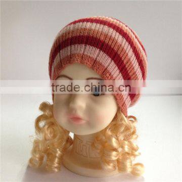 New Acrylic Lovely Girl's Knitted Kids Baby Hats Factory photo-2
