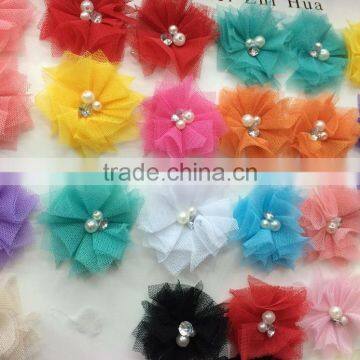 Wholesale Baby Girl Hair Accessory Chiffon Flower Child Head Flower No Clip photo-6