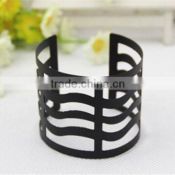 yi wu black metal bangle jewelry sexy lady's punk style gold hollow bangle arm cuff from yi wu