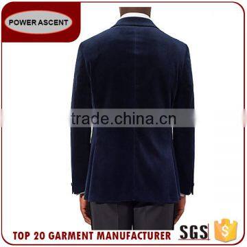 Good Quality Oem Lapel Single Button Man Suit Velvet Blazer For Men photo-2