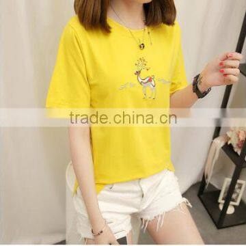 Short Sleeve T-shirt Female Loose White Summer Wear New Embroidery Clothes photo-5