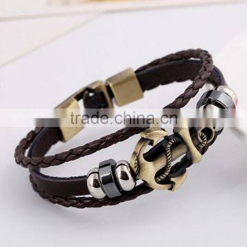 Zm22499a Hot Selling Men Bracelet Charm Anchor Bracelet