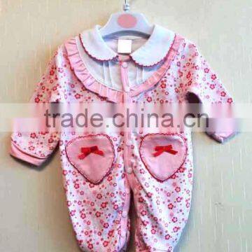 2016 Lovely Baby Romper Knitted Girls O-Neck Winter Bodysuits With Good Sale