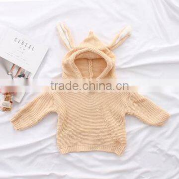 0-3 Years 2017 New Wholesale Autumn Cotton Knitted Full Sleeves Baby Boys Girls Hooded Sweaters (pick Size ) photo-5