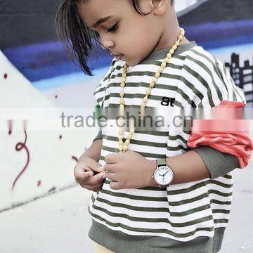 1-7 Years 2017 New Wholesale Cotton Full Sleeves Stripe Kids Boys Girls Coats (pick Size ) photo-2