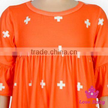 2017 New Design Children Clothing Girl Dress Long Front Long Behind Printed Panda Ruffle Boutique Playsuit Baby Frock Designs photo-4