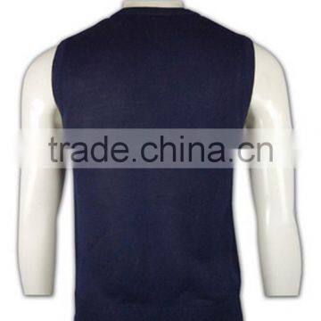 ISO9001/BSCI Manufature Fashionable Navy Blue Oversized Cardigan Vest photo-3