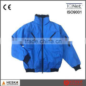 Men's winter custom bomber jackets with detachable sleeve